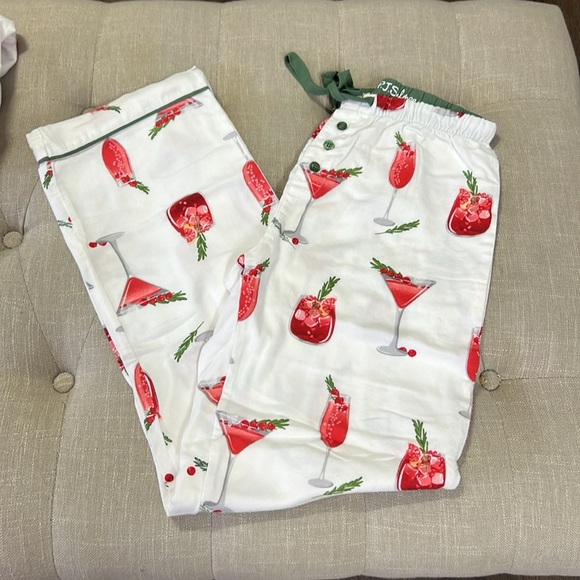 PJ Salvage NEW! Cranberries and Cocktails Flannel PJ Set Size XS - Picture 9 of 13